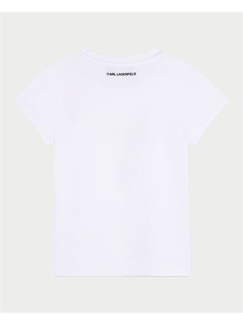 T-shirt bambina Karl Lagerfeld in cotone con stampa KARL LAGERFELD | Z30211N09